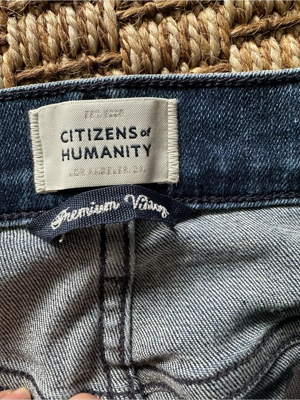 Citizens Of Humanity Mid-Blue Straight Leg Jeans Premium Vintage